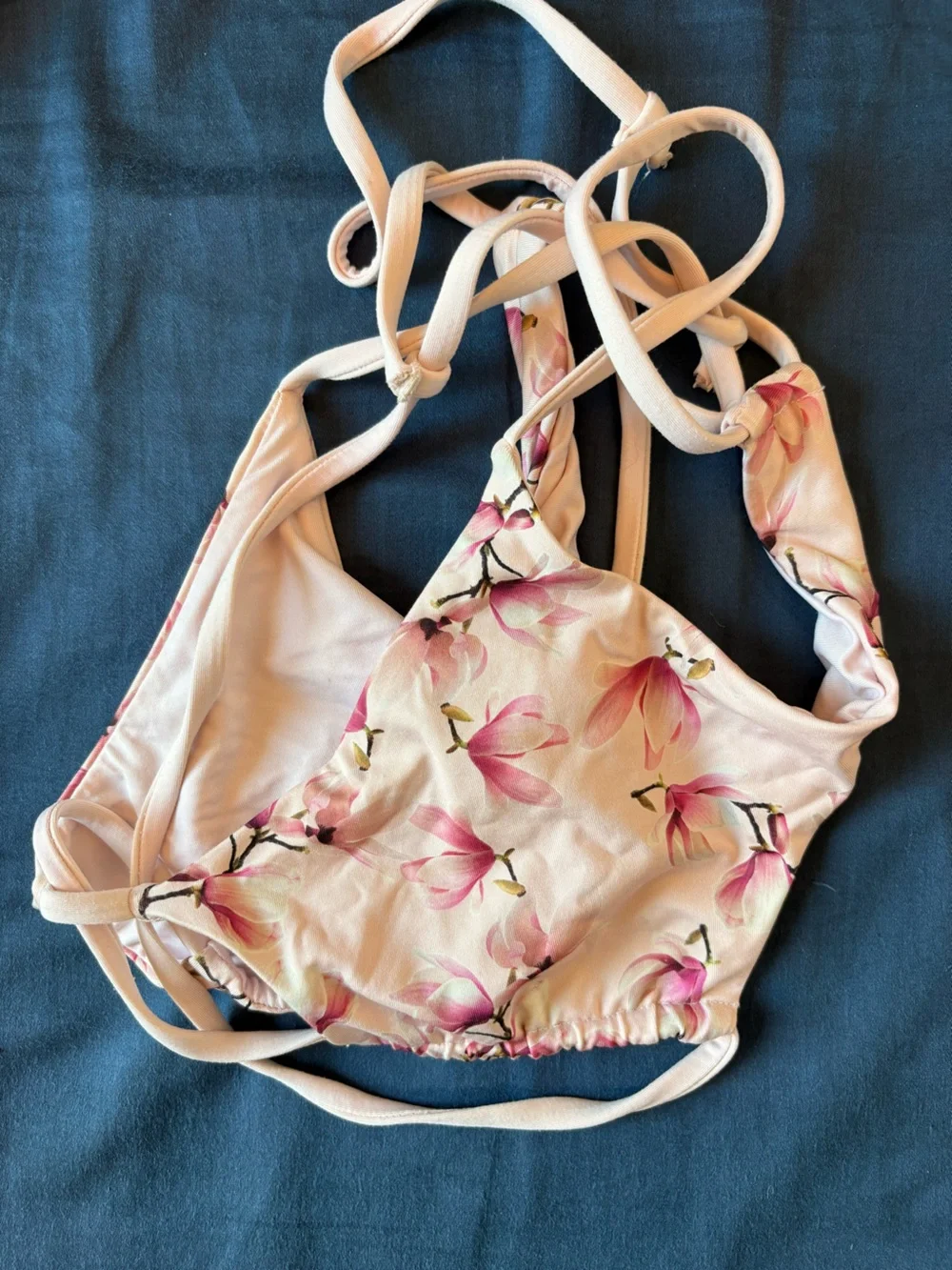 Frankies Bikinis Size S Floral Bikini Top